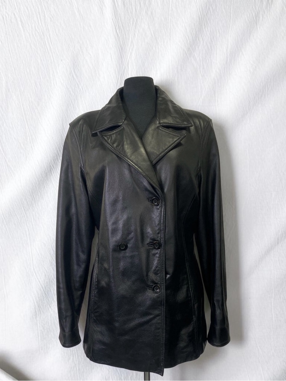 Wilsons Leather Genuine Leather Black Coat Size L